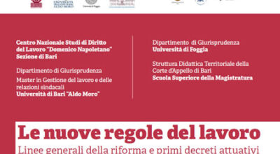 Evento: Le nuove regole del lavoto