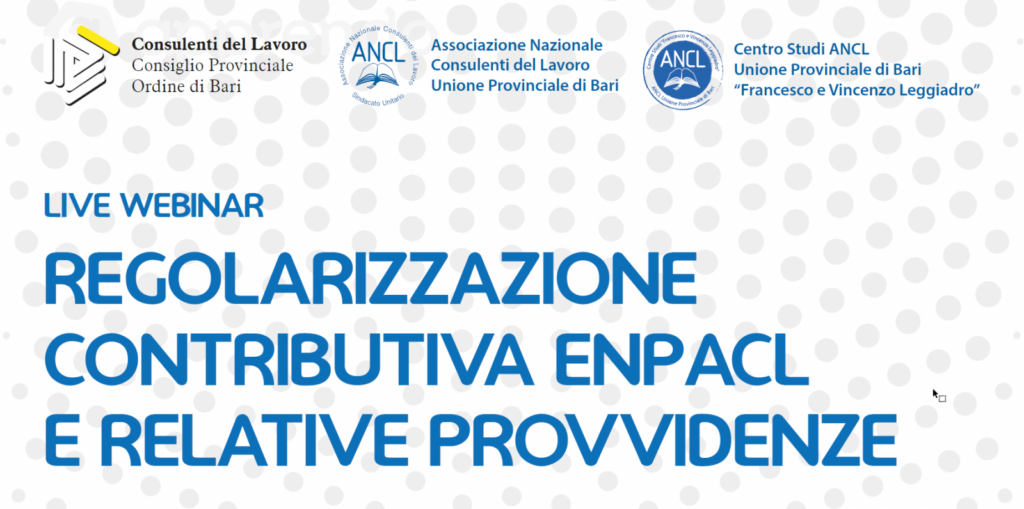 Regolarizzazione contributiva ENPACL e relative provvidenze