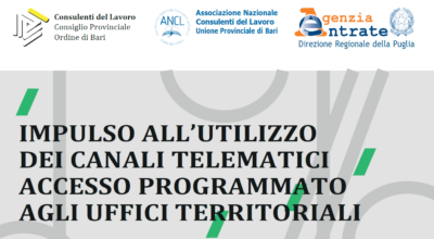 Impulso all’utilizzo dei canali telematici accesso programmato agli uffici territoriali